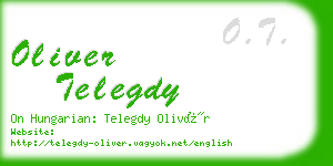 oliver telegdy business card